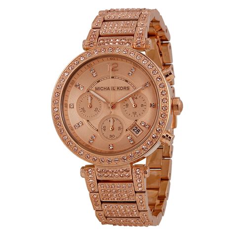 Michael Kors Uptown Glam Parker Chronograph Ladies Watch 